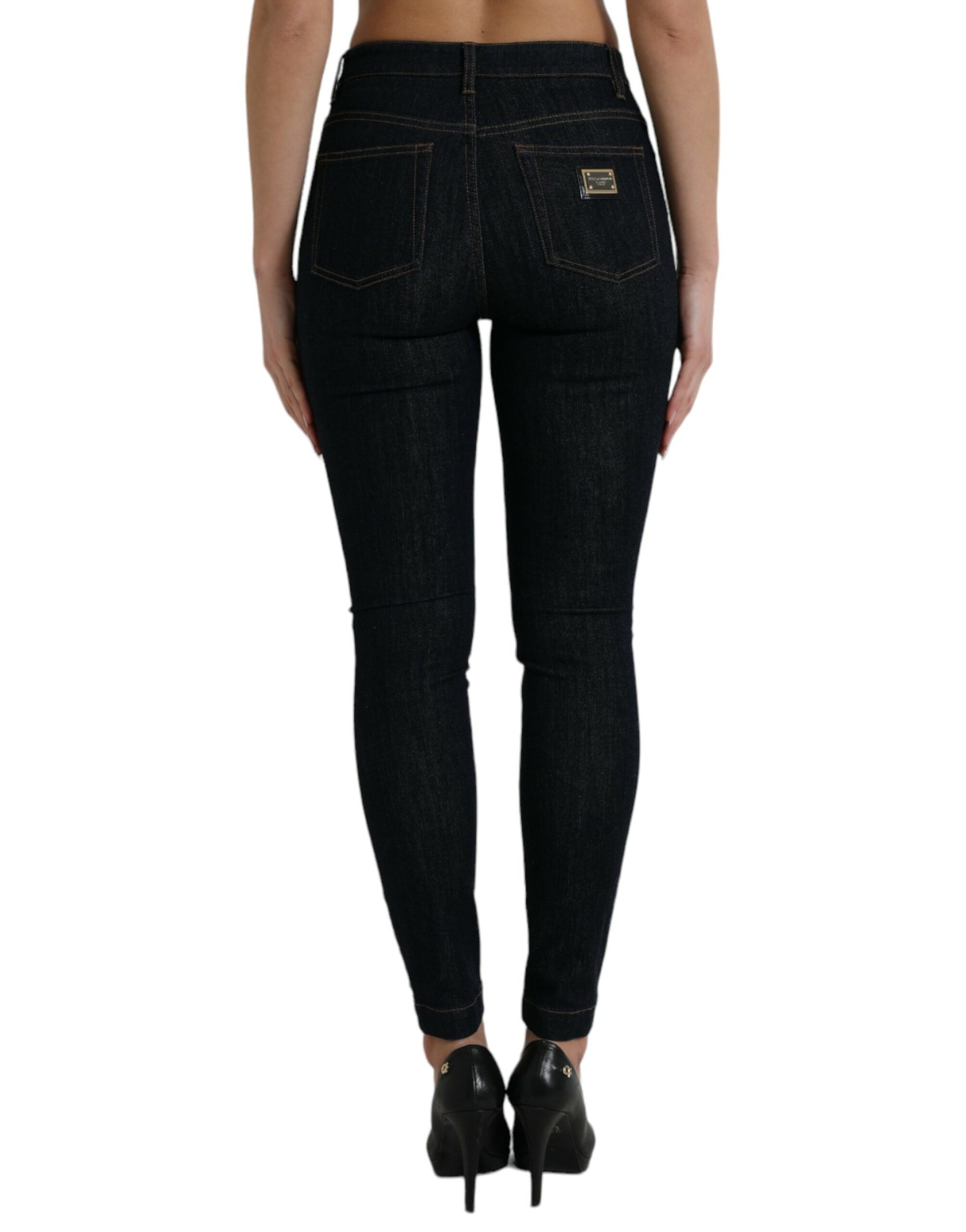 Dolce &amp; Gabbana Sleek Mid-Waist Stretch Denim Jeans