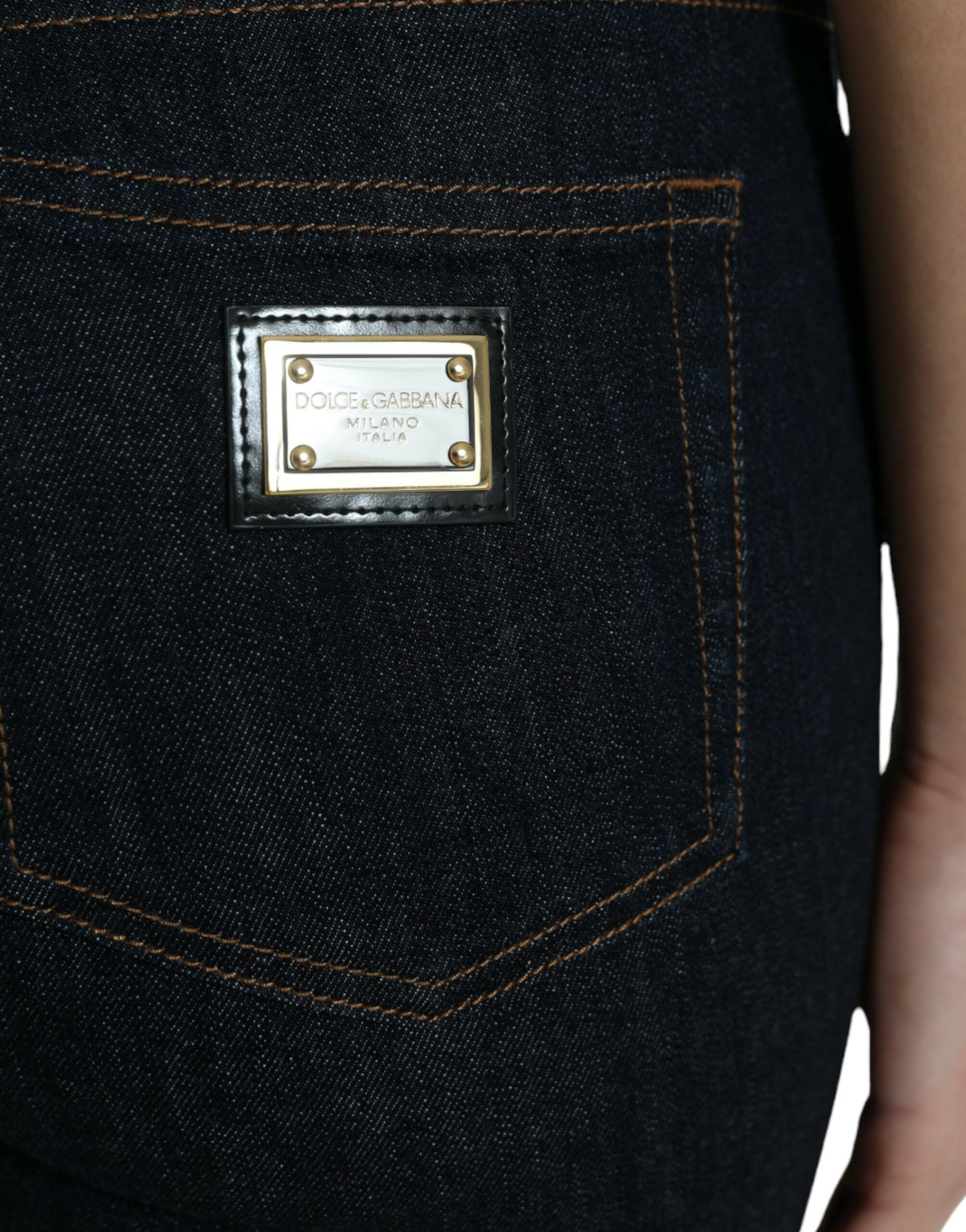 Dolce &amp; Gabbana Sleek Mid-Waist Stretch Denim Jeans