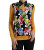 Dolce & Gabbana Multicolor Patchwork Cashmere Henley Sweater