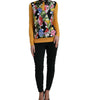 Dolce & Gabbana Multicolor Patchwork Cashmere Henley Sweater