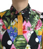 Dolce & Gabbana Multicolor Patchwork Cashmere Henley Sweater