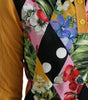 Dolce & Gabbana Multicolor Patchwork Cashmere Henley Sweater