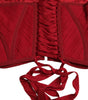 Dolce & Gabbana Red Silk Belt Waist Lace Up Strap Corset