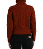 Dolce & Gabbana Brown Wool Knit Turtleneck Pullover Sweater