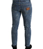 Dolce & Gabbana Blue Washed Skinny Cotton Stretch Denim Jeans