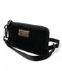 Dolce & Gabbana Elegant Black Nylon & Leather Pouch