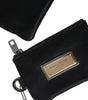 Dolce & Gabbana Elegant Black Nylon & Leather Pouch