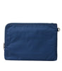 Pochette zippée élégante en nylon bleu Dolce &amp; Gabbana