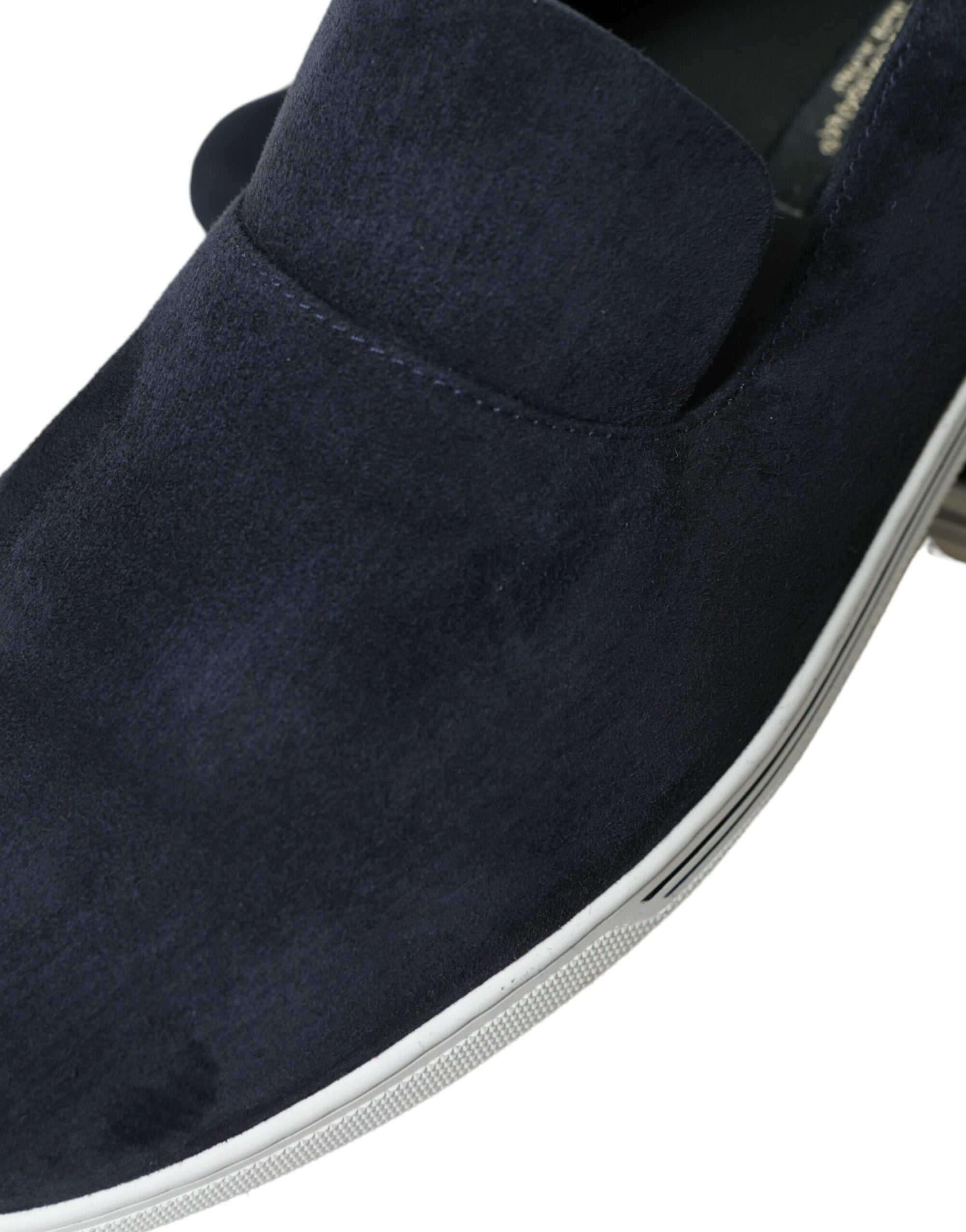 Dolce &amp; Gabbana Elegant Blue Suede Leather Loafers