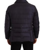 Dolce & Gabbana Blue Silk Goat Coat Blouson Winter Jacket