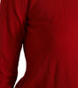Dolce & Gabbana Red Wool Knitted Crew Neck Pullover Sweater