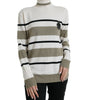 Dolce & Gabbana Multicolor Stripe Wool Logo Pullover Sweater