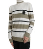 Dolce & Gabbana Multicolor Stripe Wool Logo Pullover Sweater