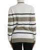 Dolce & Gabbana Multicolor Stripe Wool Logo Pullover Sweater