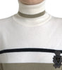 Dolce & Gabbana Multicolor Stripe Wool Logo Pullover Sweater