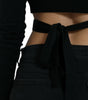 Dolce & Gabbana Black Wool V-neck Crossed Cardigan Sweater