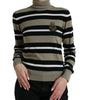 Dolce & Gabbana Multicolor Stripe Wool Logo Pullover Sweater