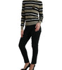 Dolce & Gabbana Multicolor Stripe Wool Logo Pullover Sweater