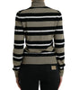 Dolce & Gabbana Multicolor Stripe Wool Logo Pullover Sweater