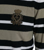 Dolce & Gabbana Multicolor Stripe Wool Logo Pullover Sweater