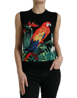 Débardeur ras du cou élégant imprimé jungle Dolce & Gabbana