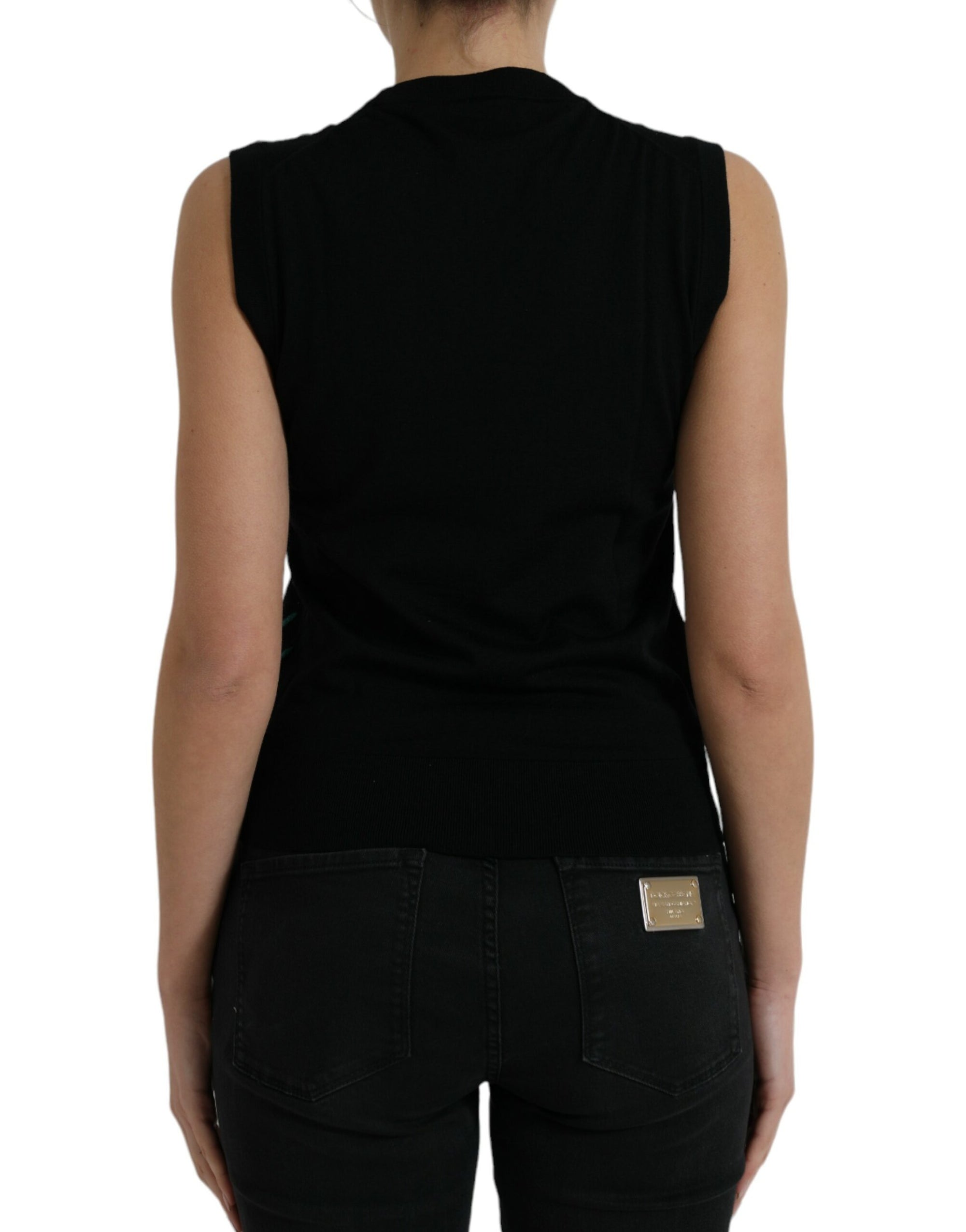 Débardeur ras du cou élégant imprimé jungle Dolce & Gabbana