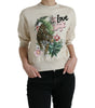 Dolce & Gabbana Beige Jungle Printed Cotton Pullover Sweater