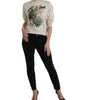 Dolce & Gabbana Beige Jungle Printed Cotton Pullover Sweater