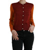 Dolce & Gabbana Multicolor Silk Crewneck Cardigan Sweater