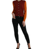 Dolce & Gabbana Multicolor Silk Crewneck Cardigan Sweater