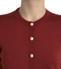 Dolce & Gabbana Multicolor Silk Crewneck Cardigan Sweater