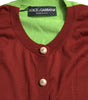 Dolce & Gabbana Multicolor Silk Crewneck Cardigan Sweater