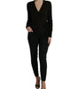 Dolce & Gabbana Black Wool V-neck Crossed Cardigan Sweater