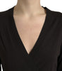 Dolce & Gabbana Black Wool V-neck Crossed Cardigan Sweater