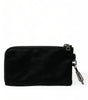 Dolce & Gabbana Elite Black Nylon & Leather Pouch with Logo Detail