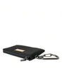 Dolce & Gabbana Elite Black Nylon & Leather Pouch with Logo Detail