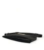 Dolce & Gabbana Elegant Black Nylon Leather Pouch with Silver Details