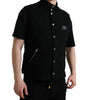 Dolce & Gabbana Black Rayon Buttoned Vest Logo Jacket