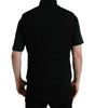 Dolce & Gabbana Black Rayon Buttoned Vest Logo Jacket