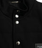 Dolce & Gabbana Black Rayon Buttoned Vest Logo Jacket