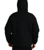 Dolce & Gabbana Black Cotton Hooded Logo Bomber Jacket