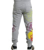 Dolce & Gabbana Gray Cotton Graffiti Sweatpants Jogger Pants