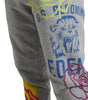 Dolce & Gabbana Gray Cotton Graffiti Sweatpants Jogger Pants