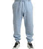 Dolce & Gabbana Light Blue Cotton Sweatpants Men Jogger Pants