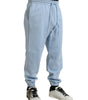 Dolce & Gabbana Light Blue Cotton Sweatpants Men Jogger Pants
