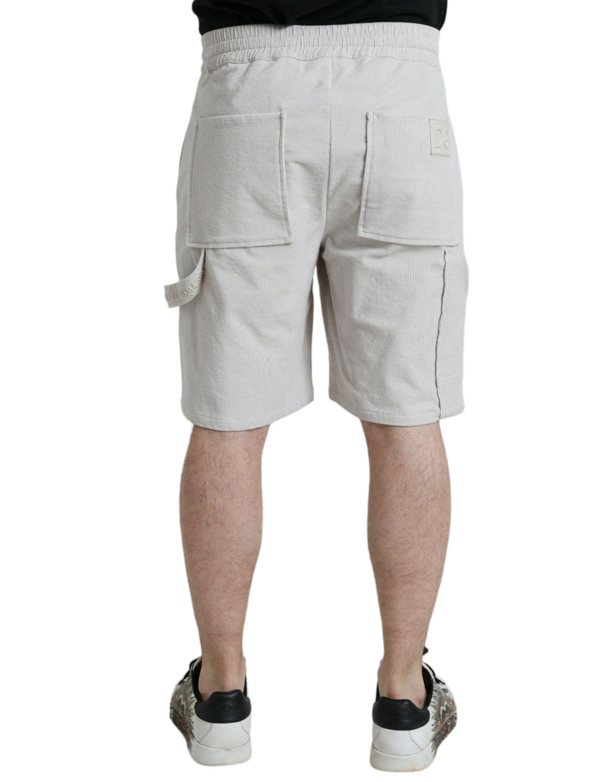 Bermuda homme en velours côtelé beige Dolce &amp; Gabbana