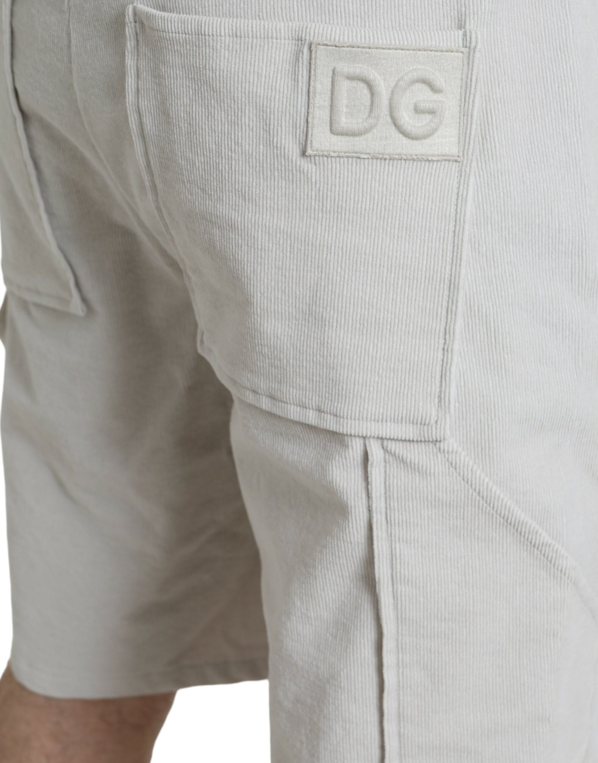 Bermuda homme en velours côtelé beige Dolce &amp; Gabbana
