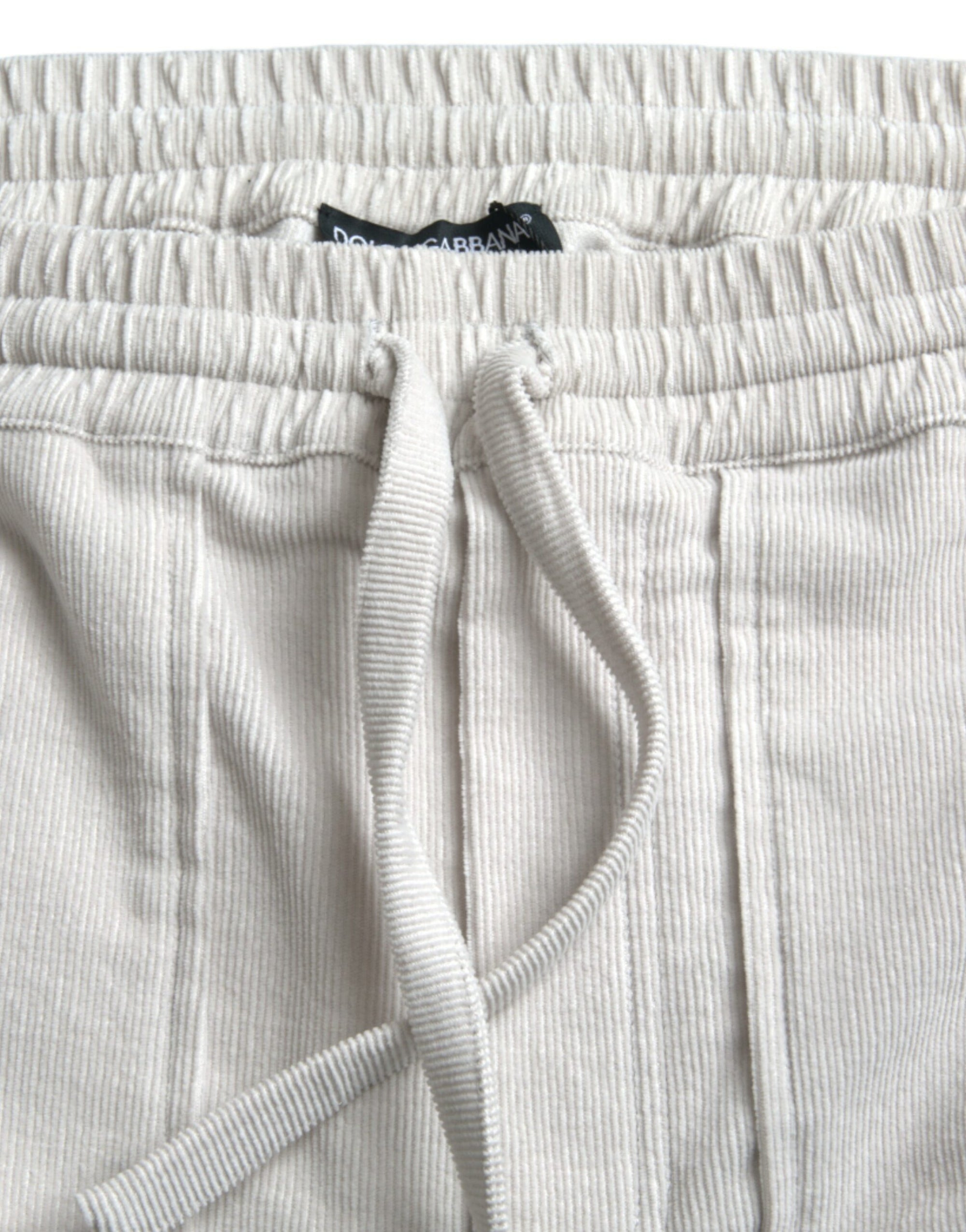 Bermuda homme en velours côtelé beige Dolce &amp; Gabbana