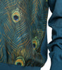 Dolce &amp; Gabbana Silk V-Neck Peacock Feather Sweater