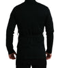 Robe élégante en cachemire noir Dolce & Gabbana avec ceinture à la taille
